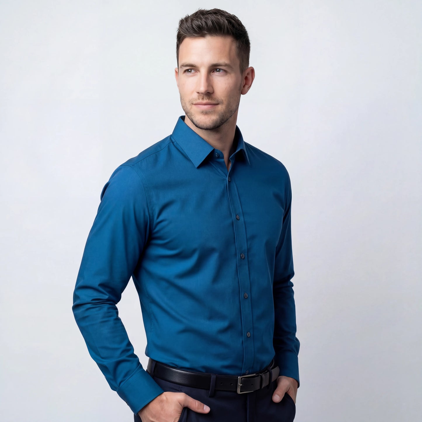 Camisa sin costuras con corte entallado