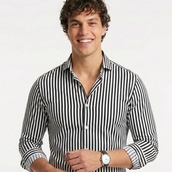 Camisa Signature Rayada – Lujo Discreto