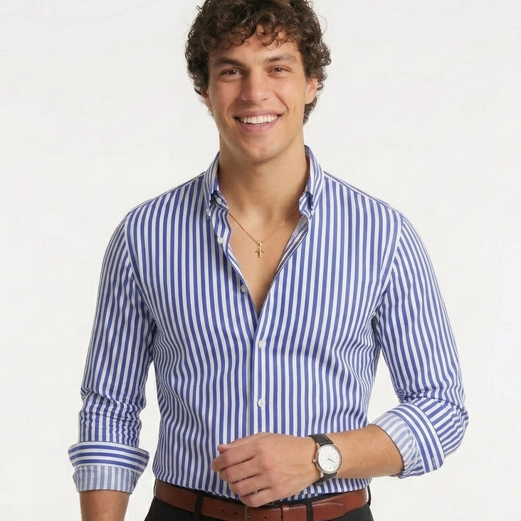 Camisa Signature Rayada – Lujo Discreto