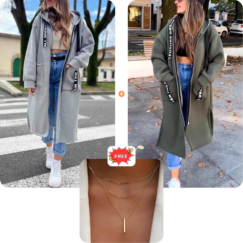📢📢¡¡¡50 % de descuento!!!🎉💃Sudadera con capucha oversize tipo abrigo para mujer