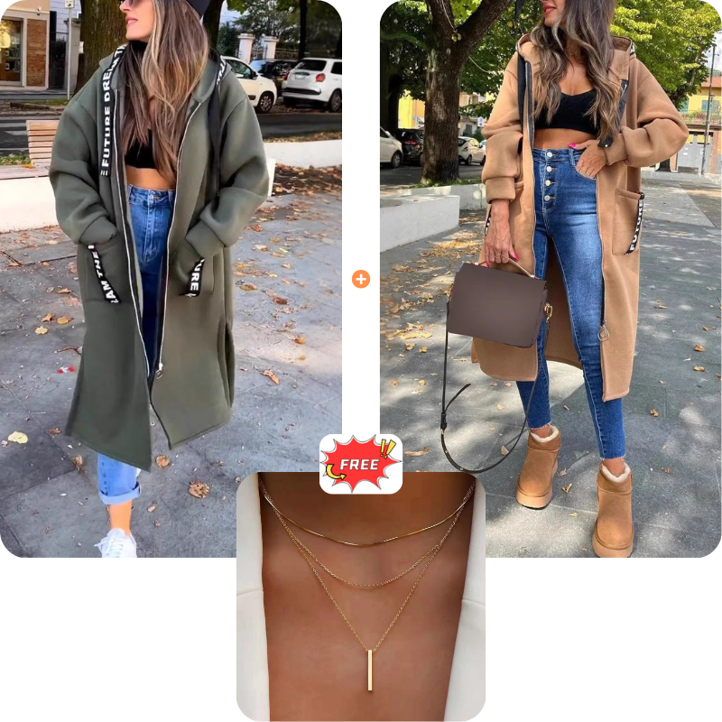 📢📢¡¡¡50 % de descuento!!!🎉💃Sudadera con capucha oversize tipo abrigo para mujer