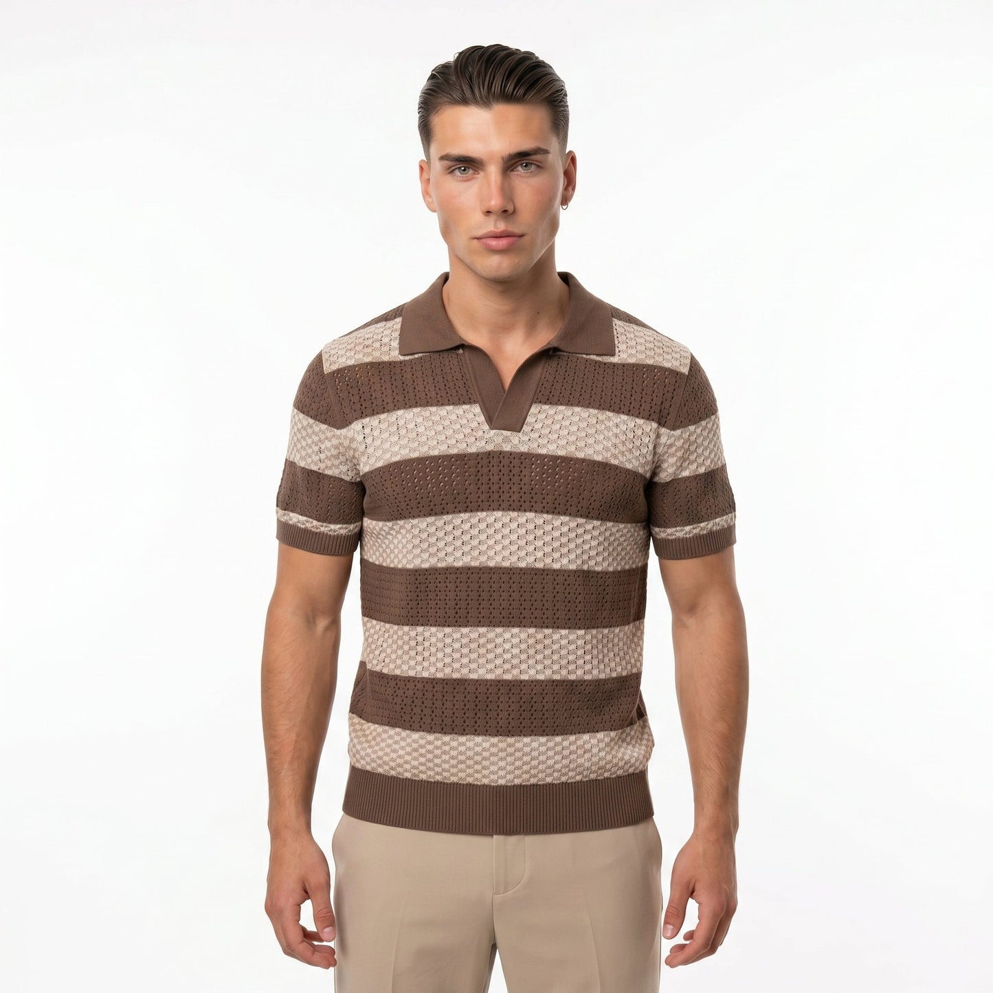 Polo Saint-Tropez Rayado – Punto Premium Atemporal