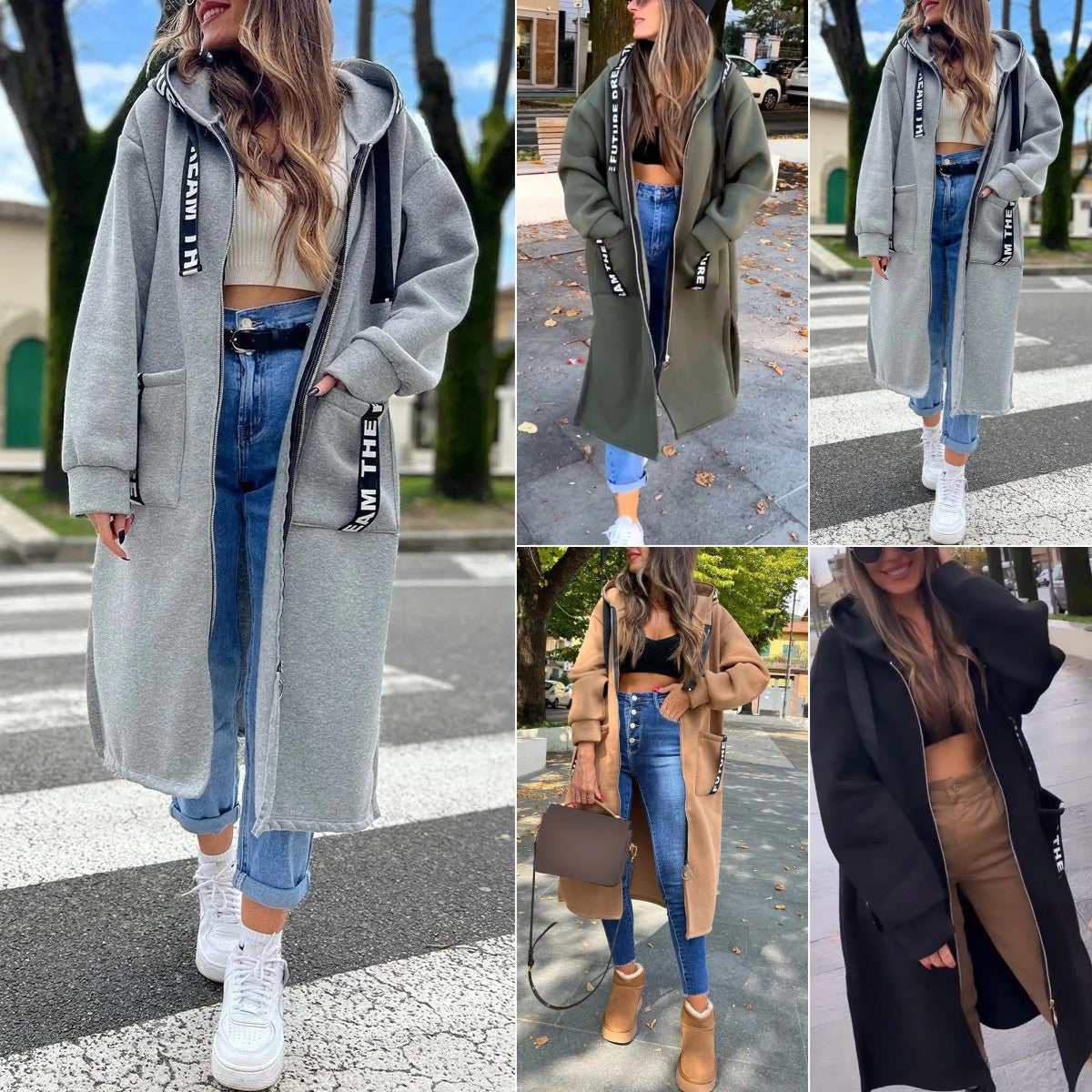 📢📢¡¡¡50 % de descuento!!!🎉💃Sudadera con capucha oversize tipo abrigo para mujer