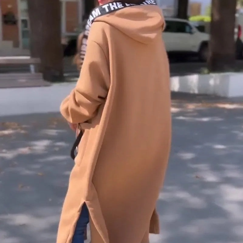 📢📢¡¡¡50 % de descuento!!!🎉💃Sudadera con capucha oversize tipo abrigo para mujer