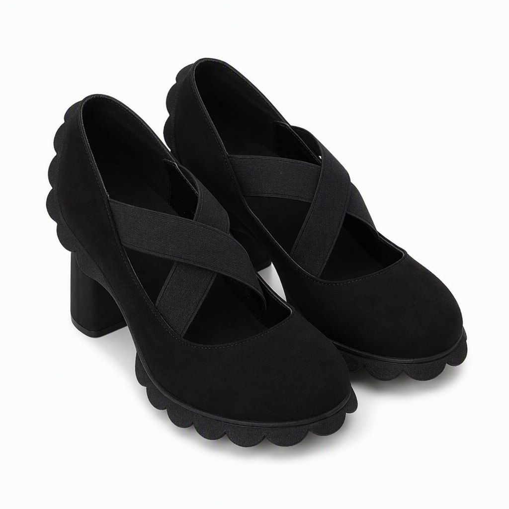 📢📢¡¡¡50 % de descuento!!!🎉✨Zapatos Mary Jane para mujer con puntera redonda, tiras cruzadas, tacón grueso, plataforma y aberturas, de tacón alto
