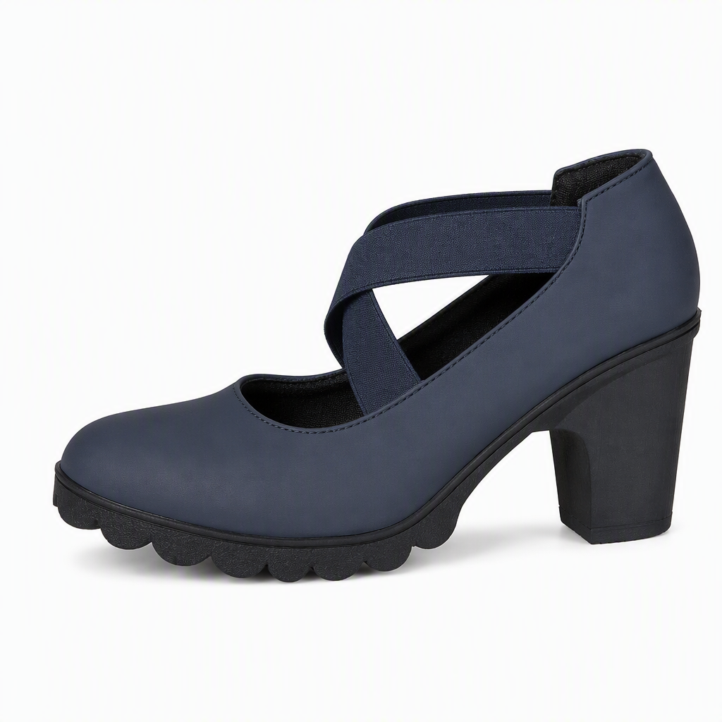 📢📢¡¡¡50 % de descuento!!!🎉✨Zapatos Mary Jane para mujer con puntera redonda, tiras cruzadas, tacón grueso, plataforma y aberturas, de tacón alto